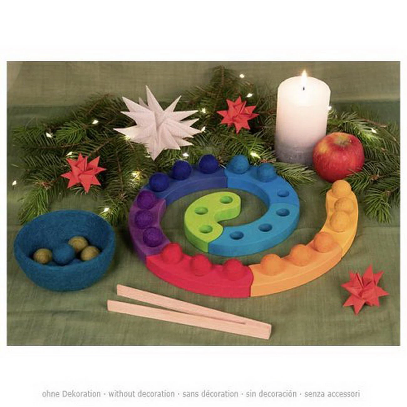 Farbsortierspiel Und Adventsspirale (goki Evolution 58354) – Bild 3