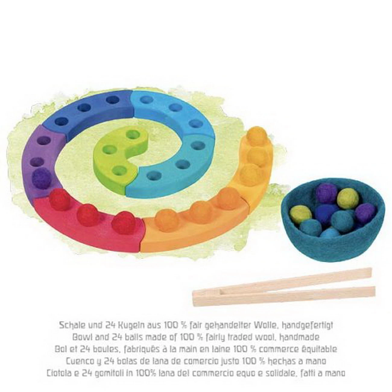 Farbsortierspiel Und Adventsspirale (goki Evolution 58354) – Bild 4