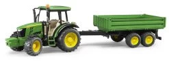 BRUDER 02108 - John Deere 5115M Mit Bordwandanhänger