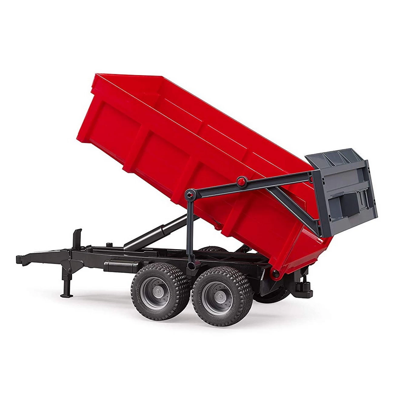 BRUDER 02211 - Wannenkippanhänger Rot M Automatikrückwand – Bild 2