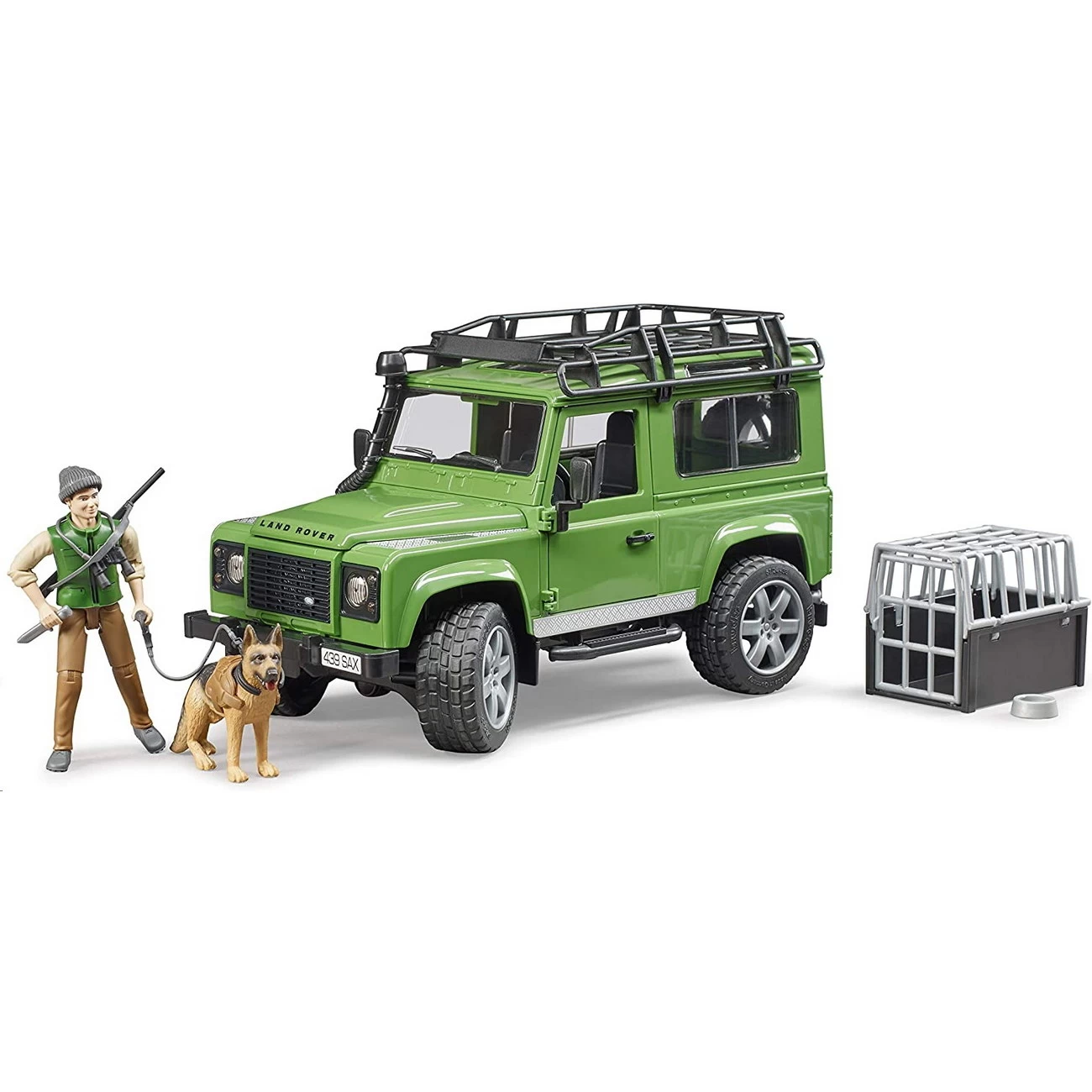 BRUDER 02587 - Land Rover Defender Mit Förster Und Hund – Bild 2