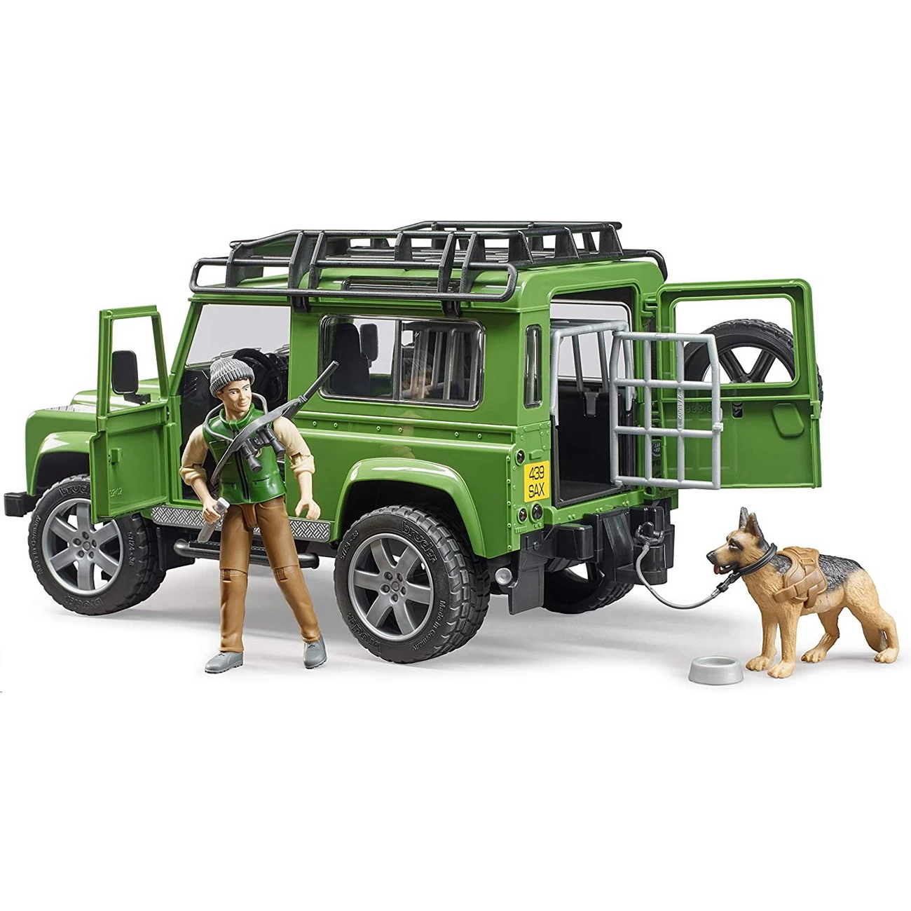 BRUDER 02587 - Land Rover Defender Mit Förster Und Hund