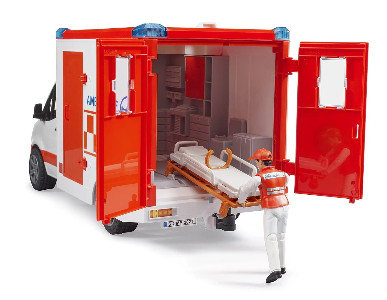 BRUDER 02676 - MB Sprinter Ambulanz Mit Fahrer Und Light - Sound Modul – Bild 4