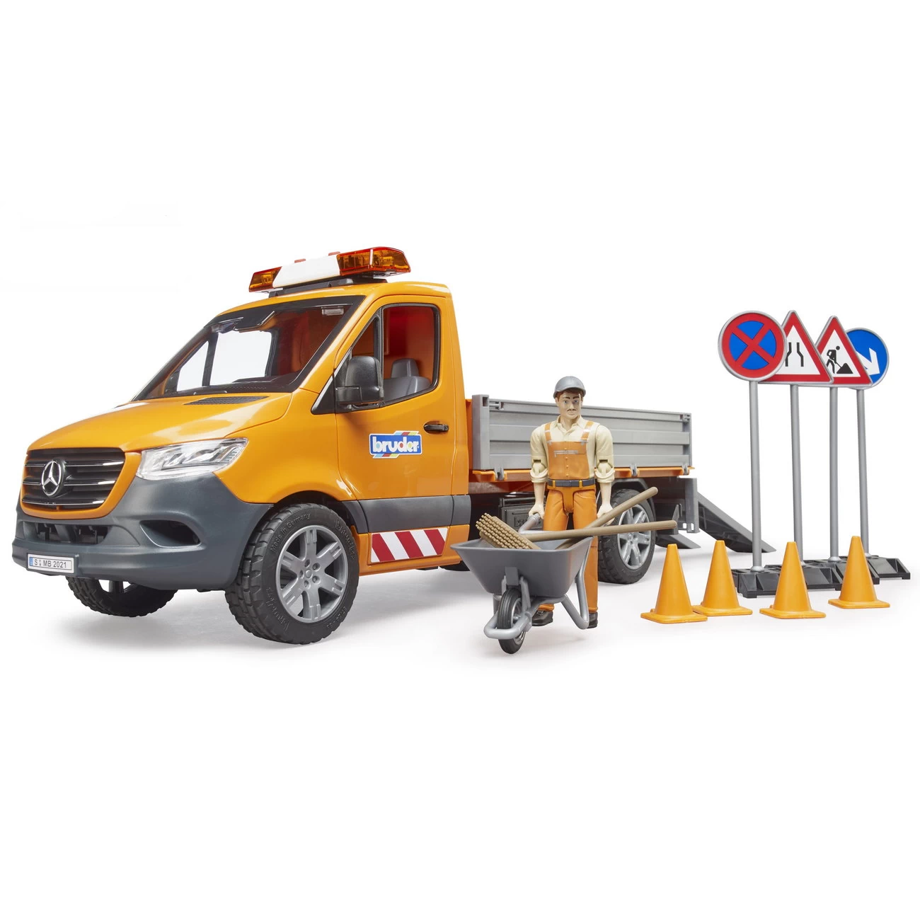 BRUDER 02677 - MB Sprinter Kommunal Mit Fahrer Und Zubehör – Bild 2
