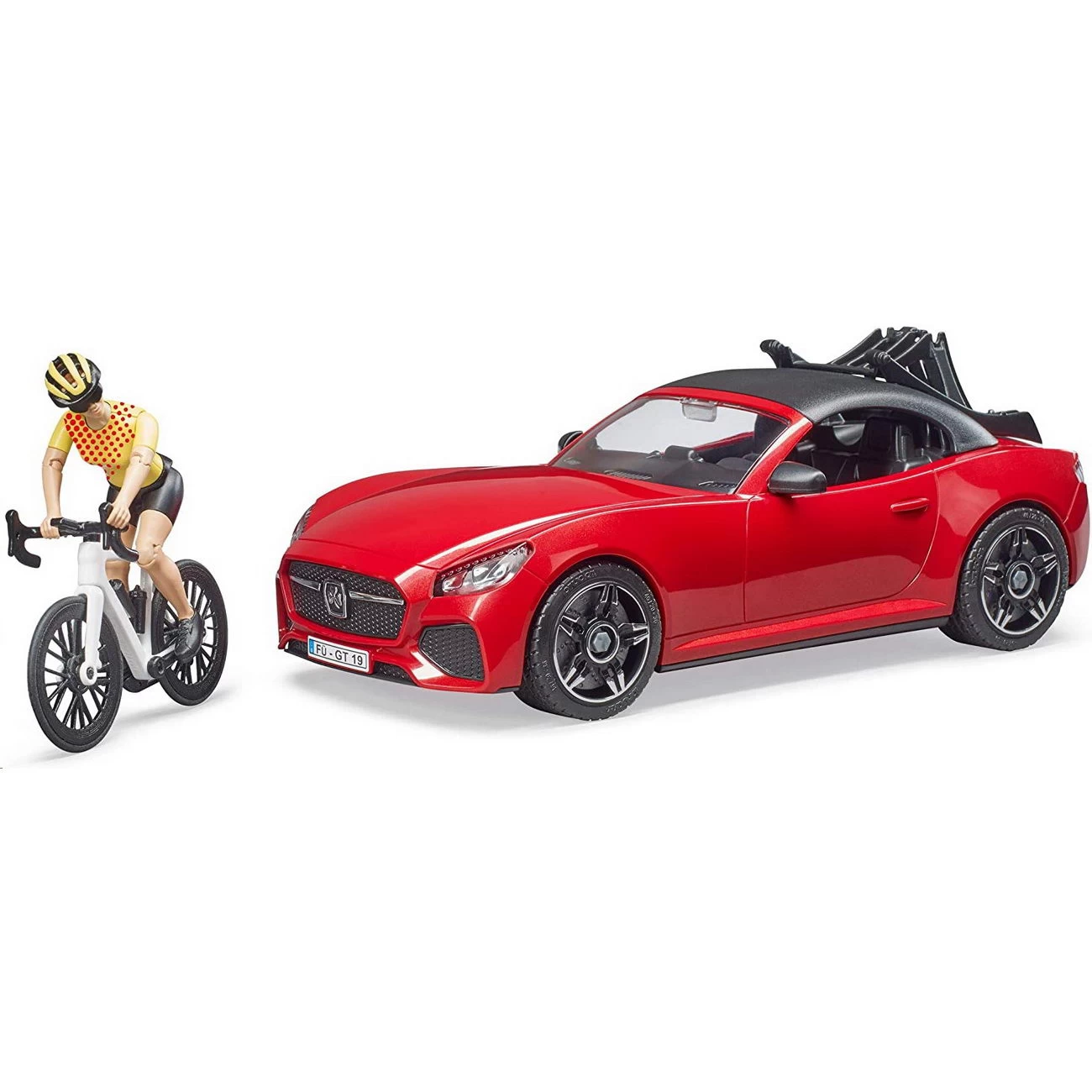 BRUDER 03485 - Roadster Mit 1 Rennrad Und Radfahrerin – Bild 2