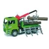 BRUDER 02769 - MAN Holztransport-LKW Mit Ladekran Und 3 Baumstämmen