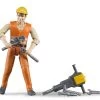 Bruder Bworld 60020 - Bauarbeiter Mit Zubehör