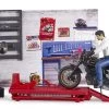Bworld 62101 - Motorradwerkstatt Mit Figuren (Bruder)
