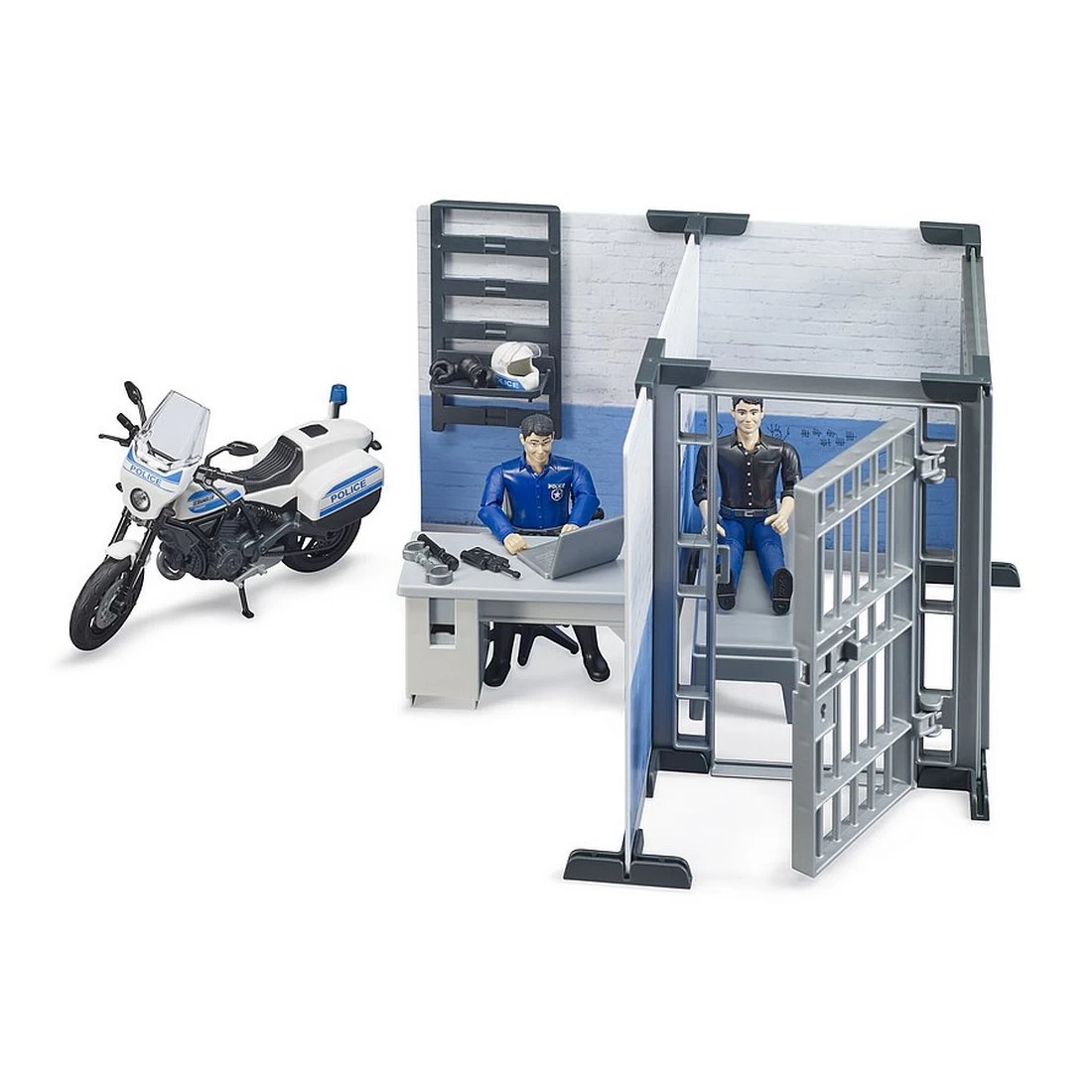 Bruder Bworld 62732 - Polizeistation Mit Polizeimotorrad – Bild 3