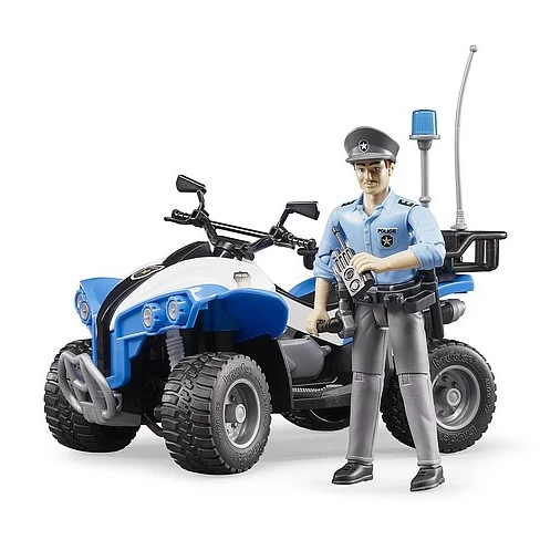 Bruder Bworld 63010 Polizei-Quad Mit Polizist Und Ausstattung