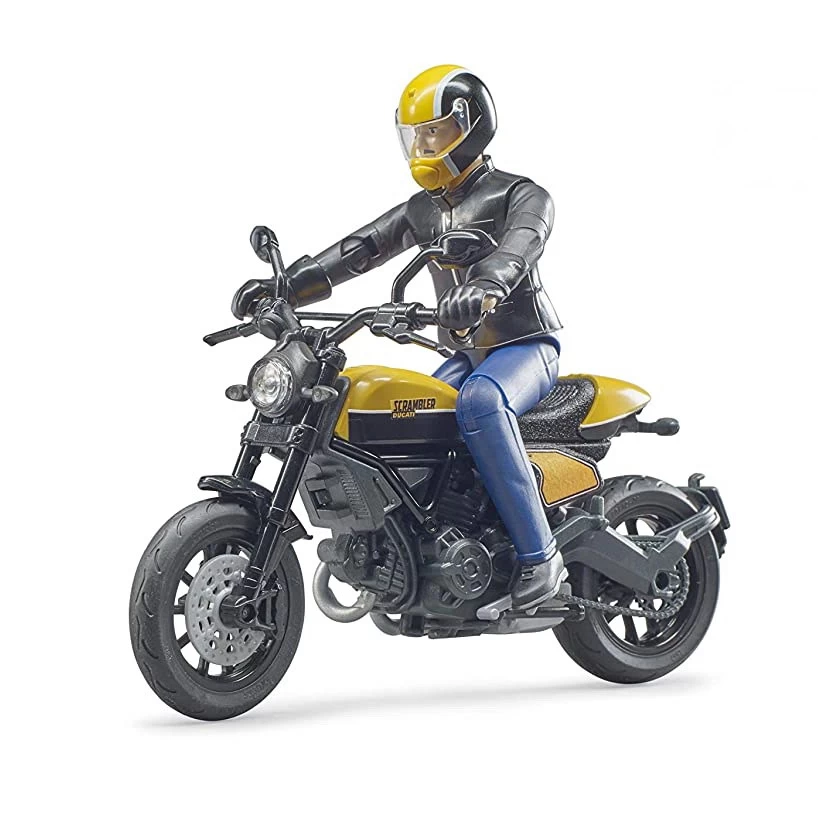 BRUDER 63053 - Scrambler Ducati Full Throttle Motorrad Mit Fahrer (63053)