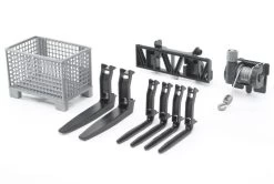 BRUDER 02318 - Gitterpalette Seilwinde Frontladergabeln