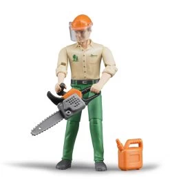 Bruder Bworld 60030 - Forstarbeiter Mit Zubehör