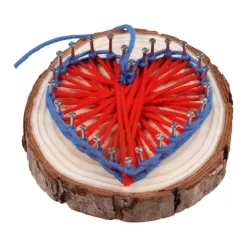 Fadenbild Mit Nägeln Baumscheibe (goki 58483)