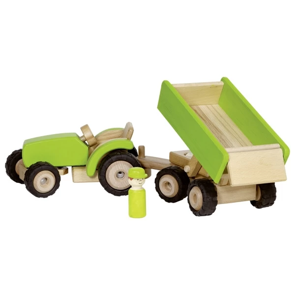 Traktor Grün Mit Anhänger (goki 55941) – Bild 2