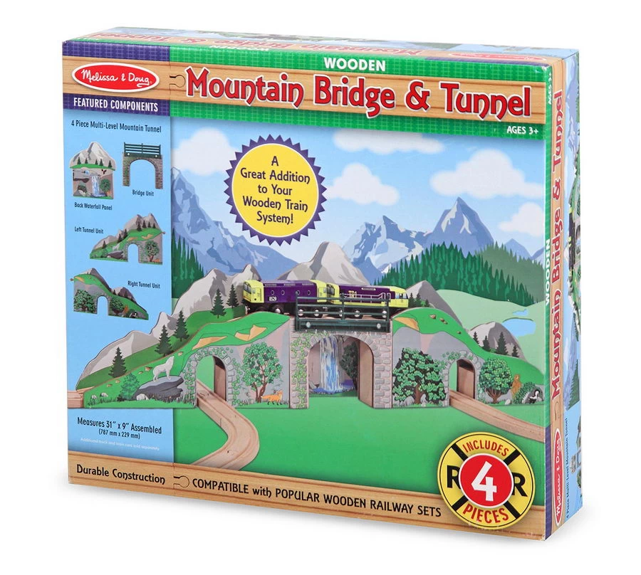 Melissa & Doug Berge Brücke Tunnel (Holzeisenbahn) – Bild 2