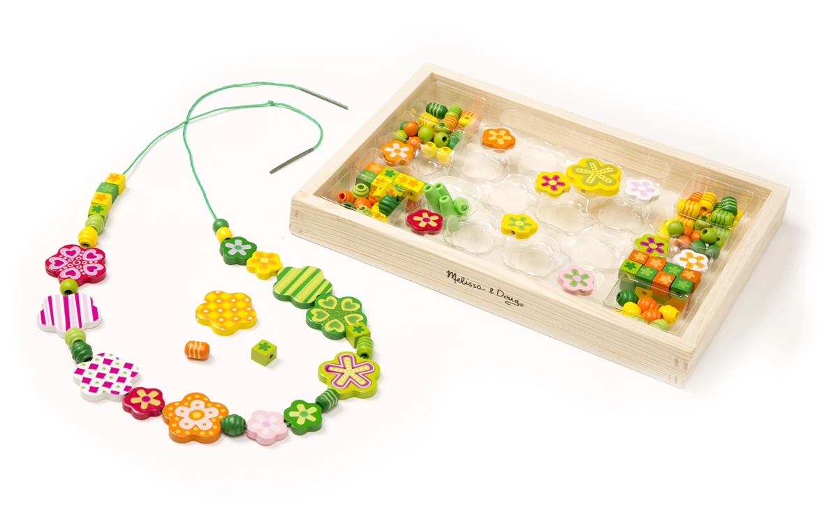 Melissa & Doug Holzperlen Set Blumen – Bild 2